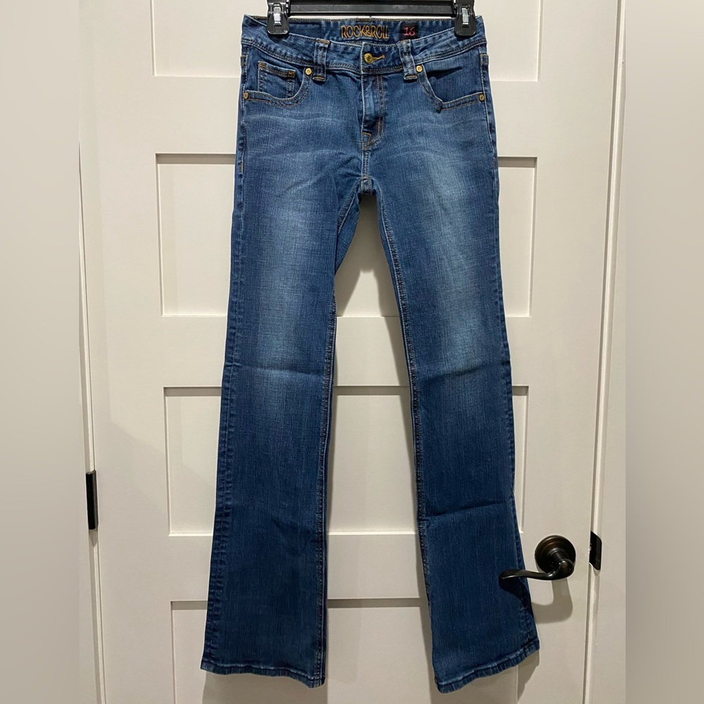 Rock & Roll Denim Mid Rise Bootcut Jeans, Girls, 16